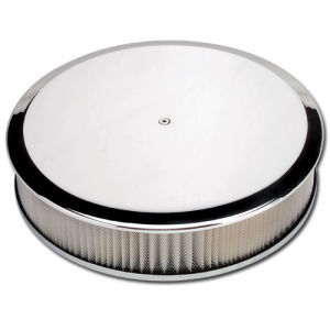 14in. Round Air Cleaner Plain Polished Photo Main