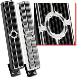 Billet Gas Pedal Tri-Five Floor Mount Chevy Black Photo Main
