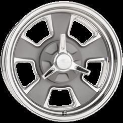 Billet Specialties Vintage Series - Legacy Wheel, Textured Gray Powder Coat Photo Main