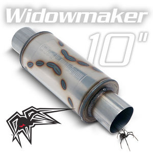 Black Widow Widowmaker 10" Series Muffler, 2.5" - Center/Center Photo Main
