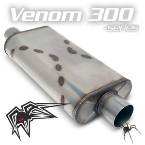 Black Widow Venom 300 Series Muffler, 3" - Offset/Center (Driver Side) Photo Main