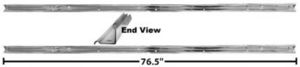 1954-55 1st Series Chevrolet Truck Bed Angled Strips, Longbed Stepside,( Zinc) (89") Photo Main