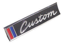 1967-68 Chevrolet Truck "Custom" Door Emblems, (w/ fasteners) Photo Main