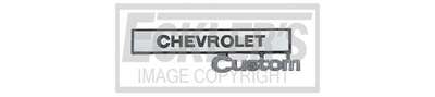 1969-72 Chevrolet Truck "Chevrolet Custom" Glove Box Door Emblem, (w/ fasteners) Photo Main