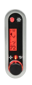 DCC Digital Climate Control - Vintage Air Gen IV - VHX Style - Vertical, Satin Bezel, Red Display Photo Main