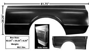 1967 Chevrolet/GMC Truck Fleetside Bedside Panel - L/H Shortbed Photo Main