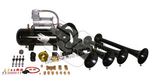 Hornblasters Shocker XL 228VX Train Horn Kit (2 Gallon, 145 PSI, 1.31 CFM) Photo Main