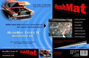HushMat Hoodliner Kit - 6 12" x 23" Sheets Hood Insulation Pads Photo Main