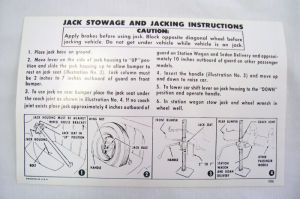 1956 Chevrolet Jack instruction  Photo Main