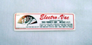 1957 Chevrolet Fuel injection elecvtro vacuum pump decal Photo Main