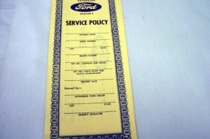 1939-40 Ford Service policy Photo Main