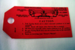 1946-48 Ford Radio instruction tag Photo Main