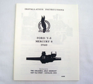 1940/1940T Ford Columbia axle installation instruction Photo Main