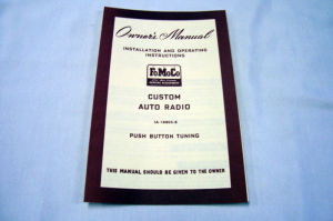 1951 Ford Radio owners manual (Custom) Photo Main
