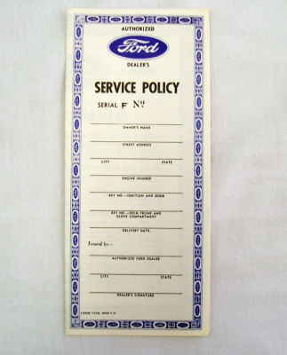 1941-48 Ford Owners manual service policy Photo Main