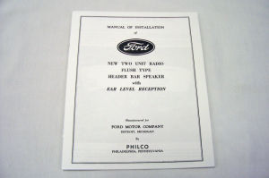 1936 Ford Radio owners manual Photo Main