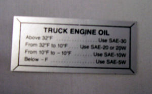 1955-56T Ford Oil pressure decal Photo Main