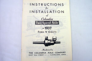 1937/1937T Ford Columbia axle intallation instruction Photo Main