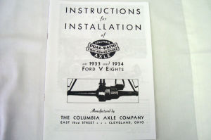 1933-34/1933-34T Ford Columbia axle installation instructions Photo Main
