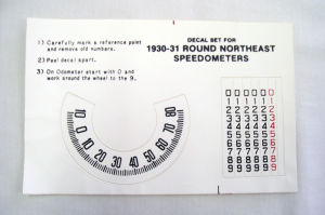1930-31 Ford Model A speed-o-meter decal set (Northeast) Photo Main
