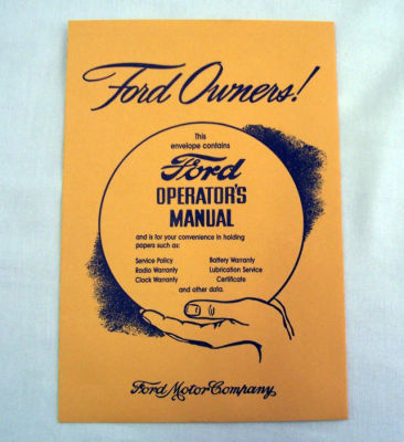 1946-48 Ford Owners manual envelope Photo Main
