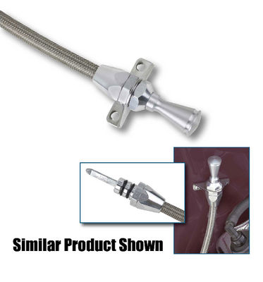 HI-TECH FLEXIBLE BRAIDED TRANS DIPSTICK - FORD C-4 FIREWALL MOUNT - STAINLESS 36IN. Photo Main