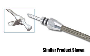HI-TECH FLEXIBLE BRAIDED TRANS DIPSTICK - FORD C-4 TRANS MOUNT - STAINLESS Photo Main
