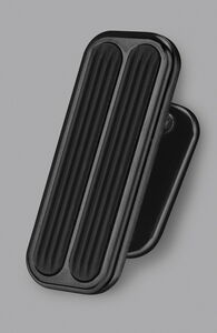 Rectangular Billet Aluminum Pad w/Rubber - Black Photo Main