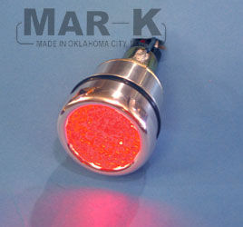 1940-66 Chevy Bed Roll Lights - Polished Aluminum w/ Red LED Light, Stepside Photo Main