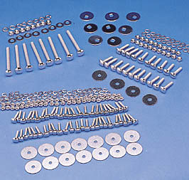 1955-57 2ND Chevy Bed Bolt Kit - Angles/Bed Strips, Hidden Fasteners, Wood, Standard Mounting -Zinc, Long Bed Stepside, 89" Photo Main