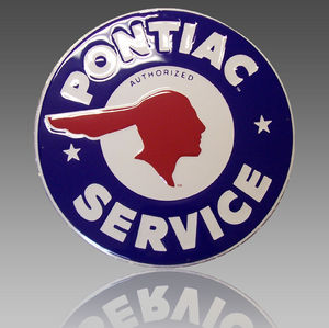 AUTHORIZED PONTIAC SERVICE METAL SIGN, LARGE Photo Main
