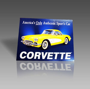 CORVETTE ONLY METAL SIGN Photo Main