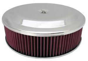  Race Car Style Air Cleaner W/ Flat Base 14" X 4" - Washable Element Photo Main