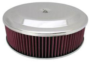  Race Car Style Air Cleaner W/ Recessed Base 14" X 4" - Washable Element Photo Main