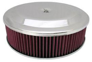  Race Car Style Air Cleaner W/ Off-Set Base 14" X 4" - Washable Element Photo Main