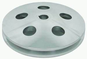 Polished Aluminum GM Power Steering Single Grove  Pulley Photo Main