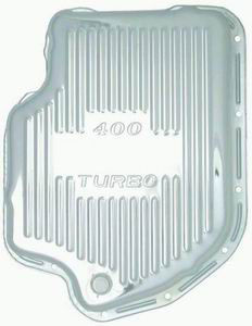 Chrome Steel Turbo 400 Transmission  Pan-Finned  ( 4" Deep ) Photo Main