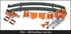 1935-40 Ford Car Complete Rear Leaf Spring Kit (Weld-On) Photo Main