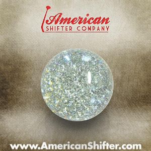 Clear Sparkle Old Skool Shift Knob with Metal Flake Photo Main