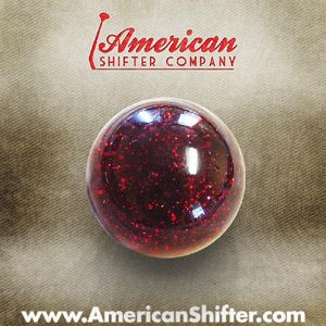 Red Sparkle Old Skool Shift Knob with Metal Flake Photo Main