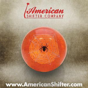Orange Spider Shift Knob with Metal Flake Photo Main