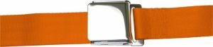 2 Point Retractable Airplane Buckle Orange Seat Belt (1 Belt) Photo Main