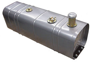 Universal Galvanneal Steel Gas Tank w/ 3" Threaded Neck, Billet Cap and Fuel Injection Tray - 16 Gallon Photo Main