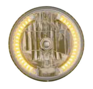 34 LED 7 Crystal Headlight Bulb - Amber Photo Main