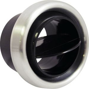 Round Vent Louver, Brushed Bezel w/ Black Injected Molded Ball Photo Main