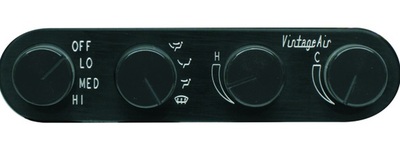 4 Knob Streamline Control Panel - Anodized Black Photo Main