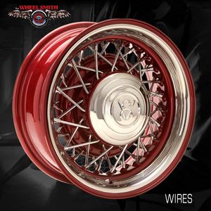 Wire Wheel Bare Steel w/ Chrome Spokes - 17" x 8" Photo Main