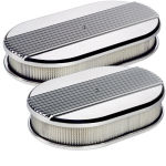 Large Oval Air Cleaner Ribbed Polished