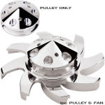 Billet Alternator Fan & Pulley w/ Nose Cone Polished 