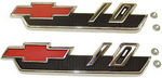 1962 Chevrolet Truck "10 WITH BOWTIE" Cowl Panel Side Emblems, (w/ fasteners)